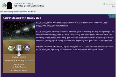 Hoe zou KCVV eruit zien... in 2040... op Football Manager?